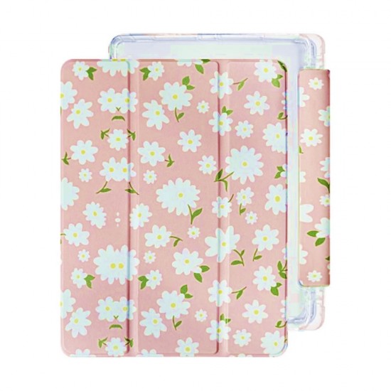 Capa Tablet Flip Cover Com Desenho Apple Ipad 10.2"/10.5" 2019/2020/2021 Rosa Flor Capa Tablet Flip Cover Com Desenho Apple Ipad 10.2"/10.5" 2019/2020/2021 Rosa Flor