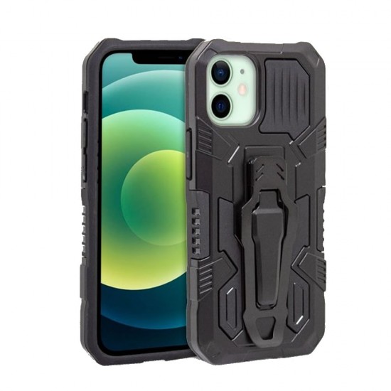 Capa Silicone Tpu Kickstand Heavy Duty Hibrid Apple Iphone 11 Preto Capa Silicone Tpu Kickstand Heavy Duty Hibrid Apple Iphone 11 Preto