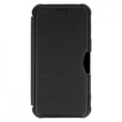 Samsung Galaxy A14 5G Black Razor Carbon Flip Cover Case With Camera Protector