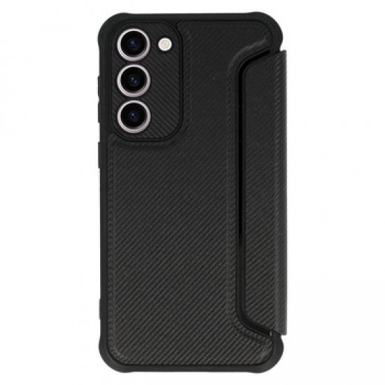 Capa Flip Cover Samsung Galaxy S23 Preto Razor Carbon Com Protetor De Câmera Capa Flip Cover Samsung Galaxy S23 Preto Razor Carbon Com Protetor De Câmera
