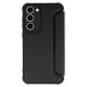 Capa Flip Cover Samsung Galaxy S23 Preto Razor Carbon Com Protetor De Câmera