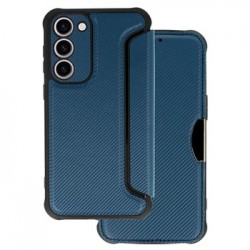 Samsung Galaxy A14 5G Navy Razor Carbon Flip Cover Case With Camera Protector