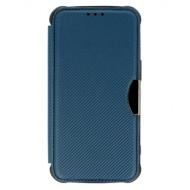 Capa Flip Cover Samsung Galaxy A14 5g Azul Marinho Razor Carbon Com Protetor De Câmera