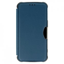 Samsung Galaxy A14 5G Navy Razor Carbon Flip Cover Case With Camera Protector