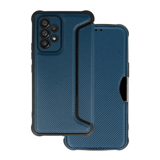 Capa Flip Cover Samsung Galaxy A13 4g Azul Marinho Razor Carbon Com Protetor De Câmera Capa Flip Cover Samsung Galaxy A13 4g Azul Marinho Razor Carbon Com Protetor De Câmera