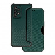 Capa Flip Cover Samsung Galaxy A13 4g Verde Escuro Razor Carbon Com Protetor De Câmera