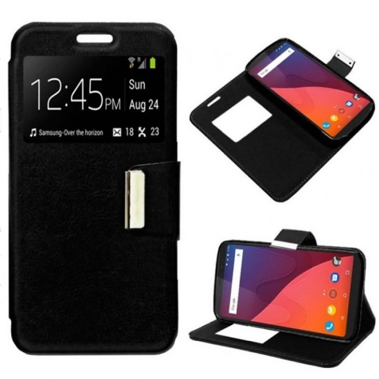 Samsung Galaxy Note 8 Black Flip Cover With Candy Window Case Samsung Galaxy Note 8 Black Flip Cover With Candy Window Case
