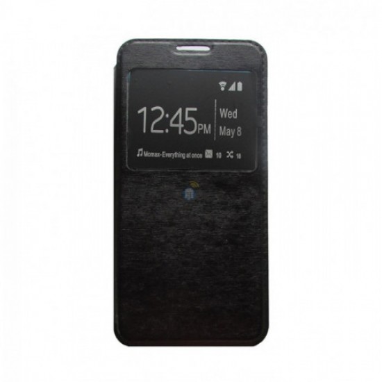 Capa Flip Cover Com Janela Candy Samsung Galaxy A8 Preto Capa Flip Cover Com Janela Candy Samsung Galaxy A8 Preto