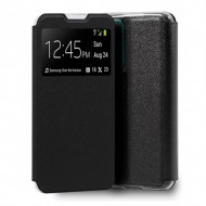 Samsung Galaxy A12 Black Flip Cover With Candy Window Case