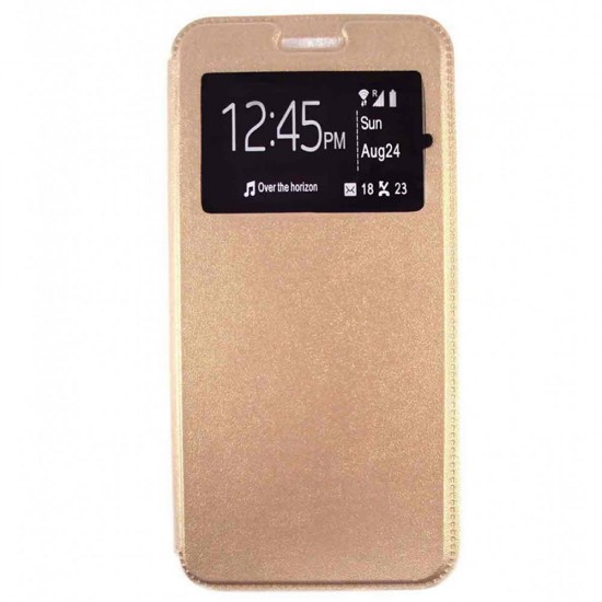 Capa Flip Cover Com Janela Candy Samsung Galaxy A80 Dourado Capa Flip Cover Com Janela Candy Samsung Galaxy A80 Dourado