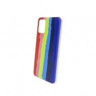 Capa Silicone Samsung Galaxy A02s Aquarela Rainbow Vertical