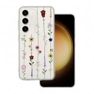 Capa Silicone Samsung Galaxy A25 5g/A24 4g Transparente Flor Design 4 Com Protetor De Câmera