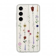 Capa Silicone Samsung Galaxy A25 5g/A24 4g Transparente Flor Design 4 Com Protetor De Câmera