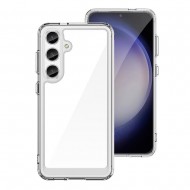 Capa Silicone Samsung Galaxy S24 Transparente Com Protetor De Câmera