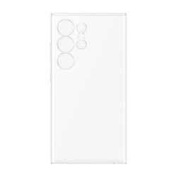 Capa Silicone Gel Samsung Galaxy S24 Ultra Transparente Com Protetor De Câmera