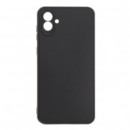 Capa Silicone Samsung Galaxy A04 Preto Com Protetor De Câmera 3d