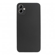 Capa Silicone Samsung Galaxy A04e Preto Com Protetor De Câmera 3d