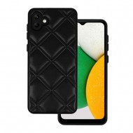 Capa Silicone Samsung Galaxy A04 Preto Leather Almofadada Com Protetor De Câmera D3