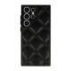 Capa Silicone Samsung Galaxy S23 Ultra Preto Leather Almofadada Com Protetor De Câmera D3