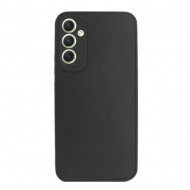 Samsung Galaxy A15 Black Silicone Case With 3D Camera Protector