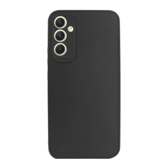 Capa Silicone Gel Samsung Galaxy A55 Preto Com Protetor De Câmera 3d