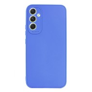 Samsung Galaxy A55 Blue Silicone Case With 3D Camera Protector