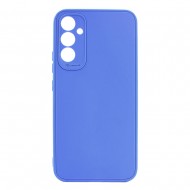 Samsung Galaxy A55 Blue Silicone Case With 3D Camera Protector