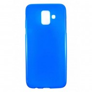 Capa Silicone Samsung Galaxy A6 Plus 2018 Azul Fosco