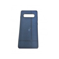 Capa Silicone Samsung Galaxy S10 Azul Leather