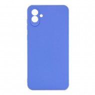 Samsung Galaxy A04 Blue Silicone Case With 3D Camera Protector