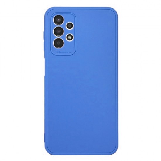 Capa Silicone Samsung Galaxy A13 4g A135/A137 Azul Com Protetor De Câmera 3d