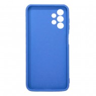 Capa Silicone Samsung Galaxy A13 4g A135/A137 Azul Com Protetor De Câmera 3d