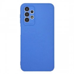 Samsung Galaxy A53 5G Blue Silicone Case With 3D Camera Protector