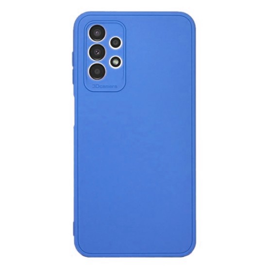 Capa Silicone Samsung Galaxy A23 Azul Com Protetor De Câmera 3d Capa Silicone Samsung Galaxy A23 Azul Com Protetor De Câmera 3d