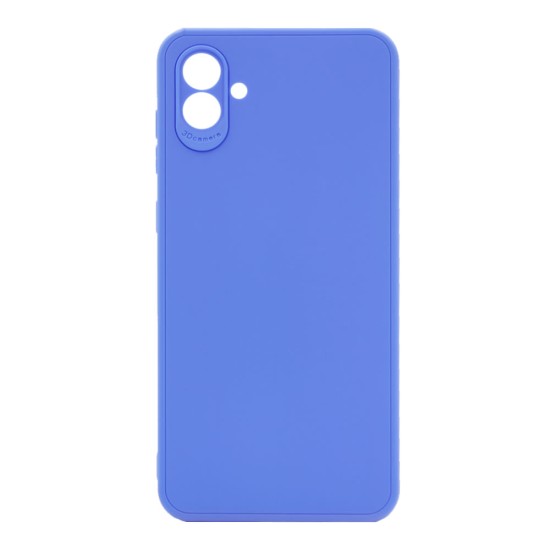 Samsung Galaxy A05 Blue Silicone Case With 3D Camera Protector