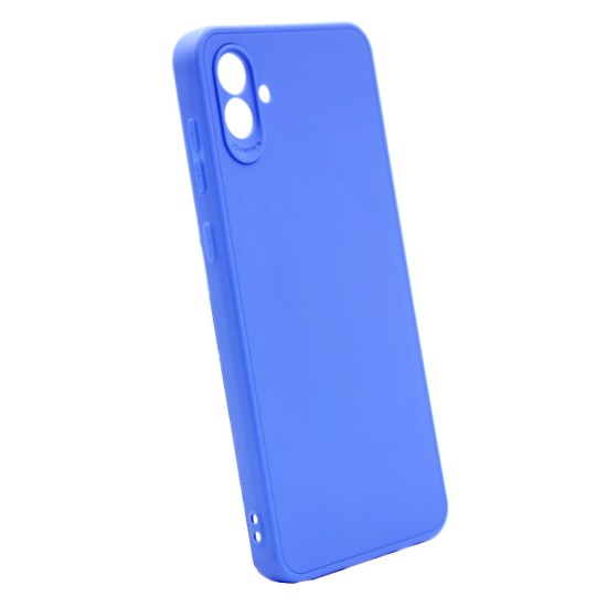 Capa Silicone Samsung Galaxy A05 Azul Com Protetor De Câmera 3d