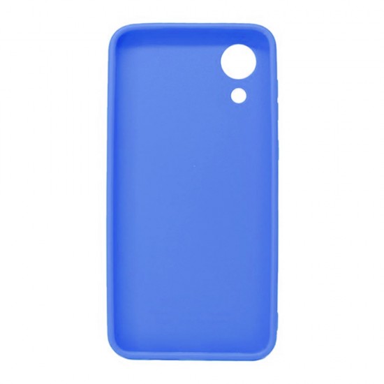 Capa Silicone Samsung Galaxy A03 Core Azul Com Protetor De Câmera 3d