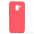 Capa Silicone Samsung Galaxy A8 2018 Rosa Fosco