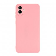 Capa Silicone Samsung Galaxy A04 Rosa Com Protetor De Câmera 3d