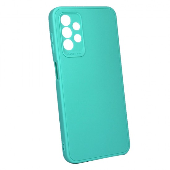 Capa Silicone Samsung Galaxy A13 4g A135/A137 Verde Turquesa Com Protetor De Câmera 3d