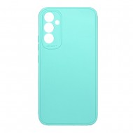 Capa Silicone Samsung Galaxy A34 Verde Turquesa Com Protetor De Câmera 3d