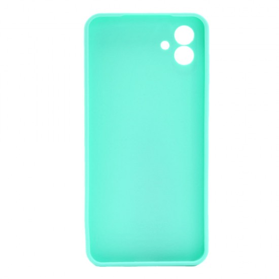 Capa Silicone Samsung Galaxy A04 Verde Turquesa Com Protetor De Câmera 3d