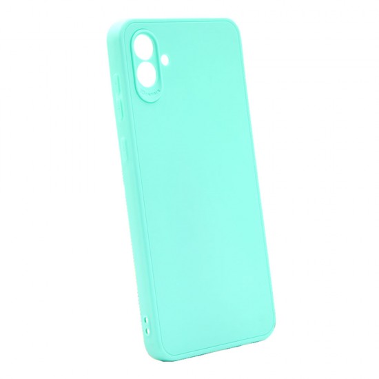 Capa Silicone Samsung Galaxy A04 Verde Turquesa Com Protetor De Câmera 3d