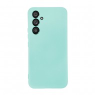 Samsung Galaxy S24 Turquoise Green Silicone Case With Camera Protector