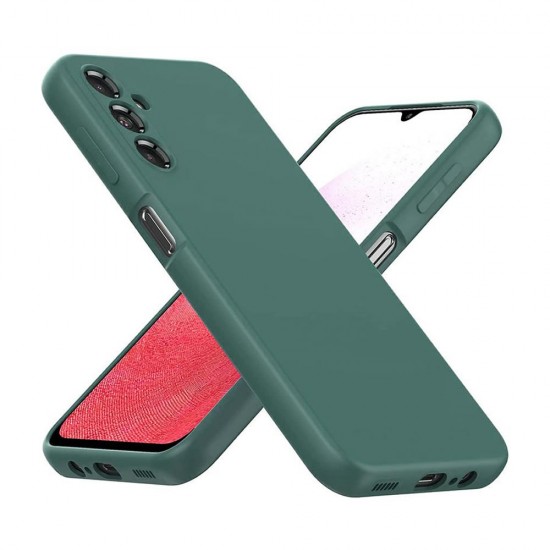 Samsung Galaxy A15 Dark Green Silicone Case With Camera Protector