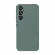 Samsung Galaxy S24 Dark Green Silicone Case With Camera Protector