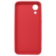 Capa Silicone Samsung Galaxy A03 Core Vermelho Com Protetor De Câmera 3d