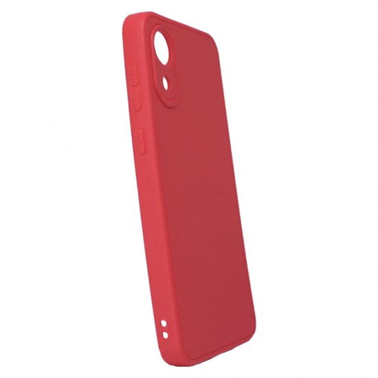 Capa Silicone Samsung Galaxy A03 Core Vermelho Com Protetor De Câmera 3d