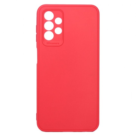 Capa Silicone Samsung Galaxy A13 4g A135/A137 Vermelho Com Protetor De Câmera 3d