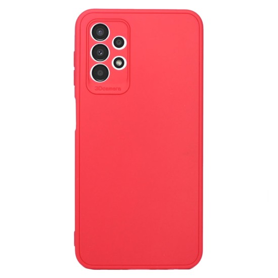 Capa Silicone Samsung Galaxy A13 4g A135/A137 Vermelho Com Protetor De Câmera 3d